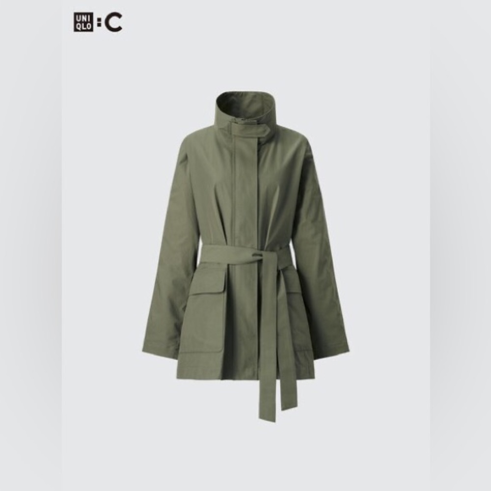 Uniqlo Olive Green Belted Utility Jacket